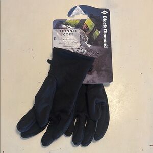 Black Diamond Thinner Core black gloves size small